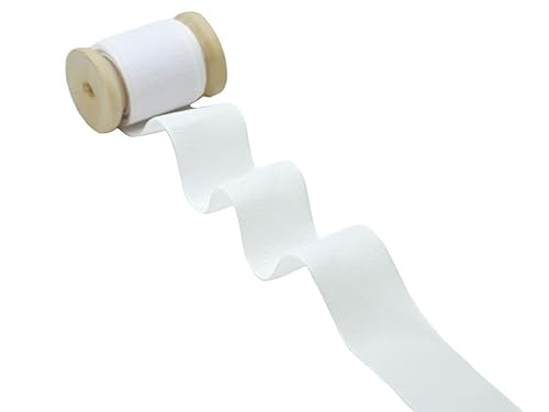 Furlanis - Crêpe Effetto Seta Sfrangiato, Nastro Decorativo Per Confezioni, Regali, Tessuto Italiano - Bianco Naturale, 25Mm X 25 M
