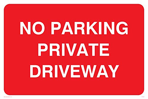 Viking Segni Pr1409-A4L-V "No Parking Private Driveway", In Vinile, 200 Mm Altezza X 300 Mm Larghezza