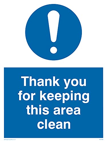 Confezione Da 5 – Targa Con Scritta"Thank You For Keeping This Area Clean", 150 X 200 Mm, A5P