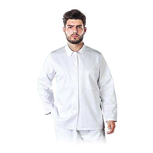 Leber&Hollman Lh-Food+Jbul Cook/Food/Hcl - Camicetta Protettiva, Bianca, Taglia L