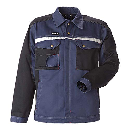 J.A.K. 92055204 Serie 9205 - Camicia 65% Poliestere, 35% Cotone, Taglia Xl, Colore: Petrolio/Nero