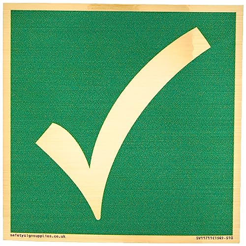 E902 Safe Condition General Safety Tick Sign - 100 X 100 Mm - S10