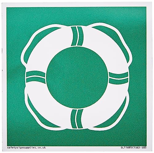 Viking Signs E061 Sicuro Condizione Acqua Salvavita Attrezzature Segno - 85X85Mm - S85, Verde/Bianco