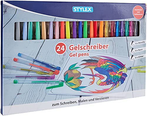 Stylex 43834 Penna Gel, 24 Pezzi In Confezione Regalo
