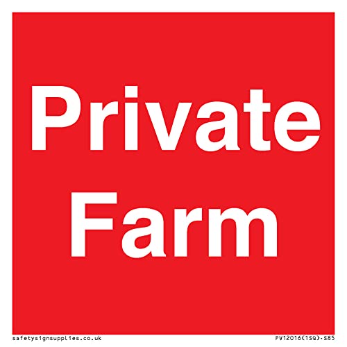 Cartello Private Farm - 85 X 85 Mm - S85