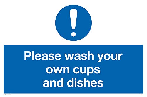 Viking Segni Mv5731-A4L-V Sign "Please Wash Your Own Tazze E Piattini, Vinile, 200 Mm Altezza X 300 Mm Larghezza