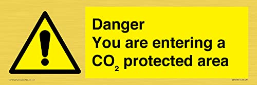 Danger You Are Entering A Co₂ Protected Area Sign - 300X100Mm - L31