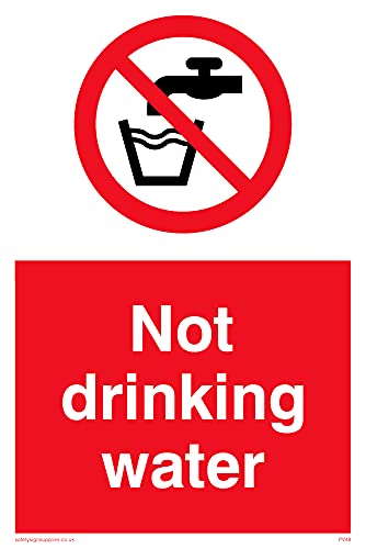 Confezione Da 5 – Cartello"Not Drinking Water", 100 X 150 Mm, A6P