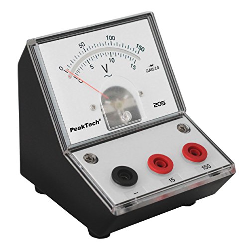 Peaktech P 205, 11 Misuratore Di Tensione/Volt Meter Analogico/Misuratore Con Specchio Scala 0. 15 V/150 V Ac