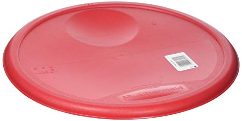 Rubbermaid Commercial Products 1980336 Coperchio Per Contenitore, Rotondo, 11.4 L, Rosso, 1