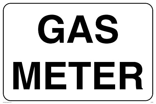 Viking Signs In5269-A4L-V - Cartello "Gas Meter" (Contatore Del Gas - Lingua Italiana Non Garantita), In Materiale Vinilico, 200 Mm Altezza X 300 Mm L