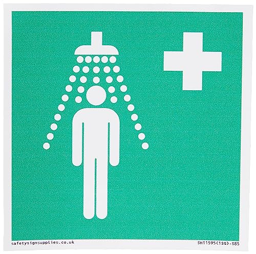 E012 Safe Condition Safety Shower Sign - 85 X 85 Mm - S85