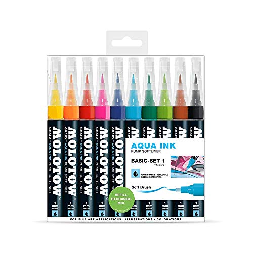 Molotow 200464 Set Grafx Aqua Ink Da 10 Pennarelli