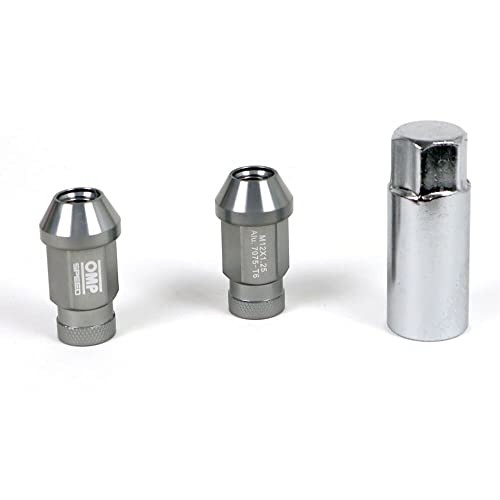 Set Tuercas Alluminio Omp 7075 Llave 19 L:40Mm M14X1.25 Antracita