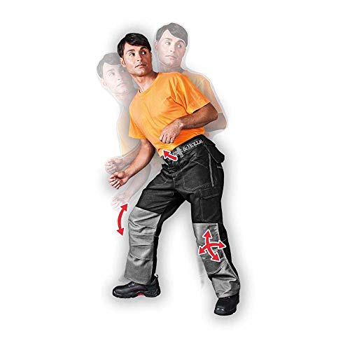 Leber&Hollman Lh-Dynamite-T_60 Dynamite - Pantaloni Di Protezione, Taglia 60, Colore: Nero/Grigio