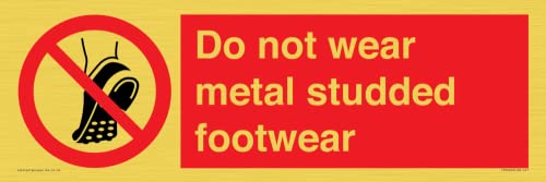 Do Not Wear Metal Tempestato Calzature Segno - 450X150Mm - L41