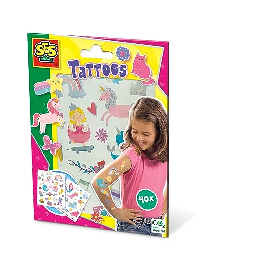 Ses Creative- Tatuaggi Per Bambini-Favole, Cartone Animato, Colore Diversi, 14673