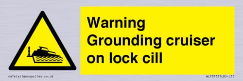 Segnale Di Avvertimento Per Messa A Terra Cruiser On Lock Cill – 150 X 50 Mm – L15