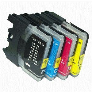 12Ml Ciano Compatibile Brother Lc61,Lc980, Lc1100, Lc985