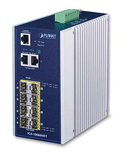 Planet Igs-10080Mft Network Switch Managed Gigabit Ethernet (10/100/1000) Blue White