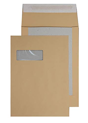 Purely Packaging-Buste Con Chiusura Adesiva, Formato C4, 324 X 229 Mm, Chiusura Autoadesiva, Con Finestra, Formato Manilla-Buste Con Chiusura Adesiva,