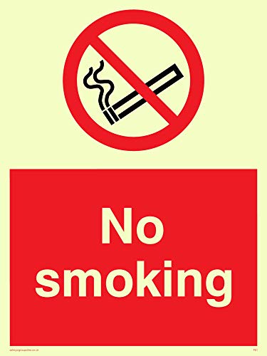 Viking Segni Ps1-A5P-P "No Smoking Sign, Plastica, Semirigida, 200 Mm Altezza X 150 Mm Larghezza Fotoluminescenti