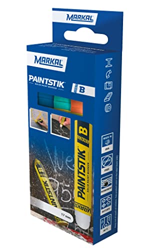 Markal B Paintstik Retail Pack - Pennarelli Pittura X3 (1Xvert + 1Xbleu + 1Xorange)