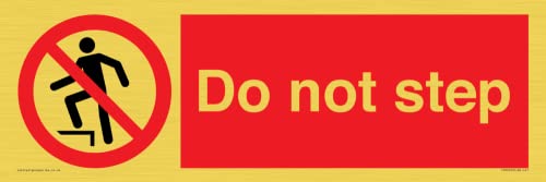 Cartello Do Not Step - 450X150Mm - L41
