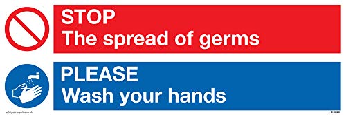 Viking Signs Stop Germs Please Wash Your Hands Sign – Plastica Semirigida 1 Mm