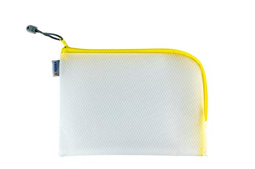 Herma 20011 Borsa Da Toilette Con Cerniera A5, Trasparente (26 X 20 Cm) Piccola Custodia Con Cerniera Per Cellulare, Liquidi, Trucco, Spazzolino Da De
