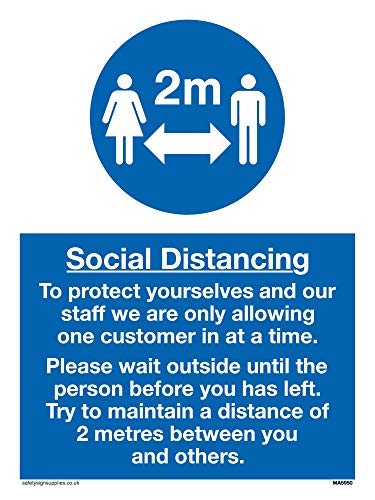 Viking Signs Social Distancing Segno - Plastica Semi-Rigida 1 Mm