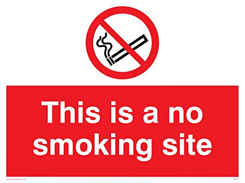 Viking Segni Pc537-A3L-Ac "Questo È Un Sito No Smoking Sign, Composito Di Alluminio, 300 Mm Altezza X 400 Mm Larghezza