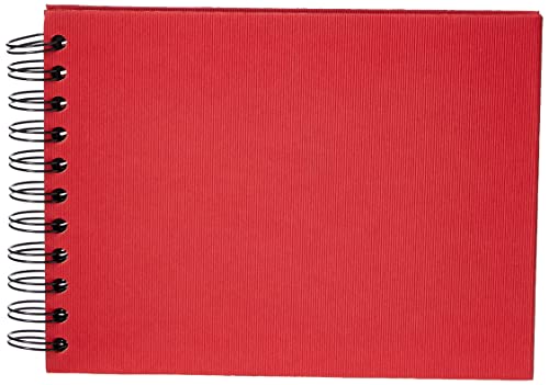 Rössler Papier 1329452360 - S.O.H.O. Album Fotografico Wire-O 195 X 145 Mm, 40 Pagine Nere, Rosso, 1 Pezzo