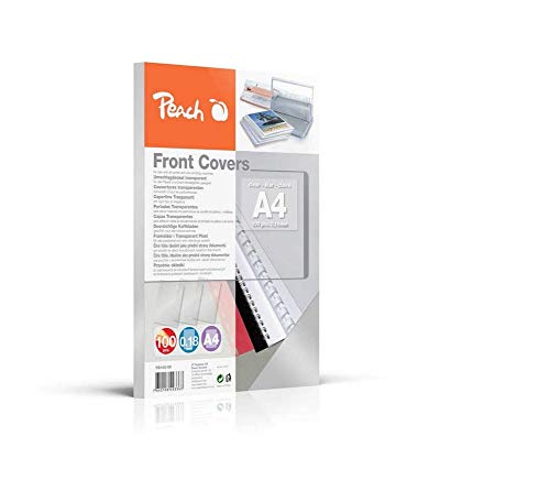Peach Clear Cover Sheets Transparent, Colorless, 0.18Mm, A4, 100 Sheets