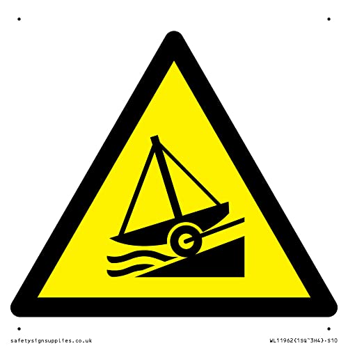 W044 Avvertenza: Cartello Slipway - 100 X 100 Mm - S10
