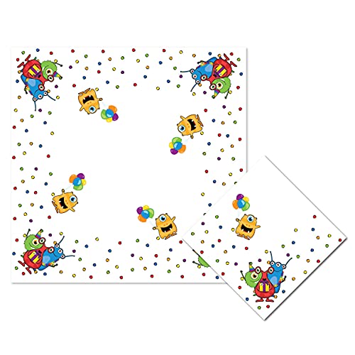 Haza Original Asciugamani Monster Party 20 Pezzi 25 X 25 Cm