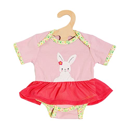 Heless 1321-Vestiti Design Bunny Lou, Body Con Tutù, Applicazione Di Coniglietto E Motivo Floreale Per Bambole E Peluche Di Taglia 28-35 Cm, Colore: R