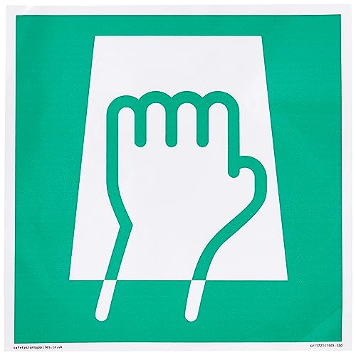 E906 Sicuro Condizione Push Pad To Open Sign - 200X200Mm - S20
