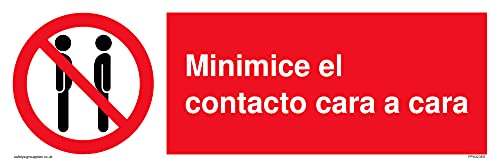 Confezione Da 5 - Minimice El Contacto Cara A Cara. Segno - 300X100Mm - L31