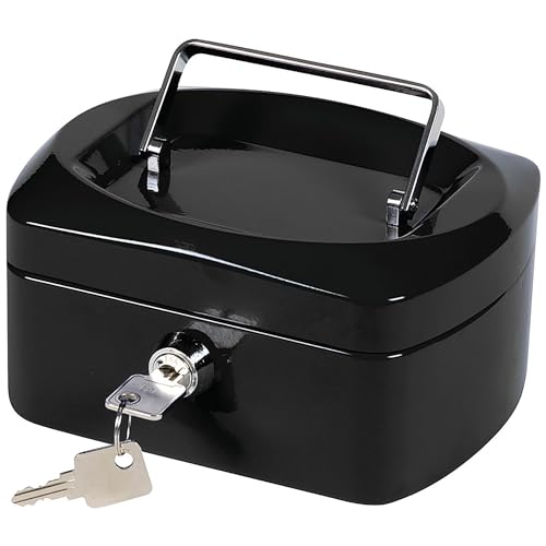 Q-Connect - Scatola Di Portata 6" 152 X 115 X 80 Mm Portamonete 155 X 120 X 75 Mm Nero
