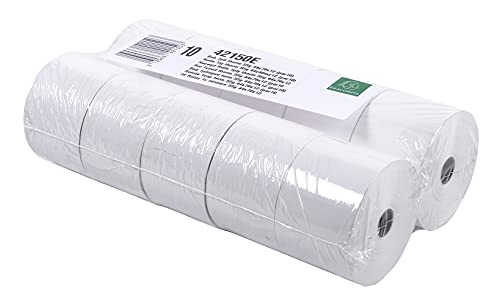 Exacompta 42150E - Confezione Da 10 Rotoli Di Carta Termica A 1 Strato, Larghezza: 44 Mm, Lunghezza: 60 M, Diametro: 12 Mm, 55 G/M², Rotolo Termico Pe
