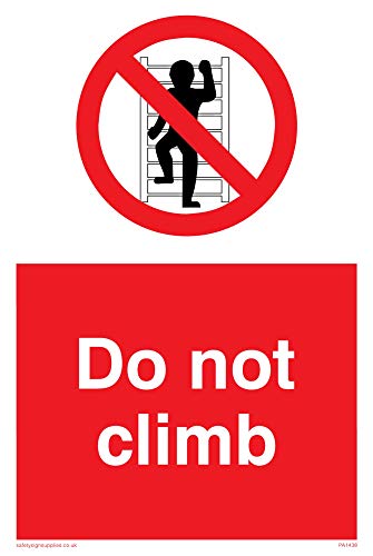 Viking Segni Pa1438-A6P-V "Do Not Climb" Sign, Vinile, 150 Mm Altezza X 100 Mm Larghezza