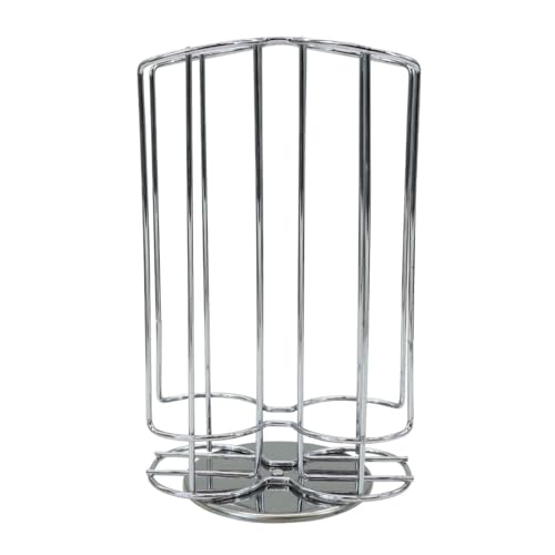 Fackelmann 42163 - Dispenser Per Cialde Tassimo, Portacapsule Tassimo, Supporto Per Capsule Di Caffè, Acciaio Inox Cromato, Argento, 17,5 X 17,5 X 28,