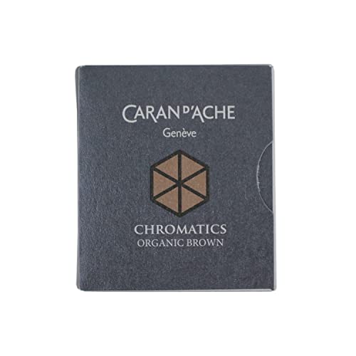 Caran D-Ache 8021 – 049 – Confezione Da 6 Cartucce Di Inchiostro Stilografica, Colore: Marrone