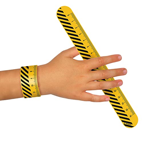 Amscan 8 Bracciali Slap Costruzione Parte 24 Cm, Multicolore, Taglia Unica