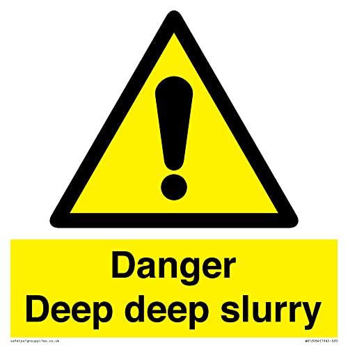 Danger Deep Slurry Sign - 200 X 200 Mm - S20