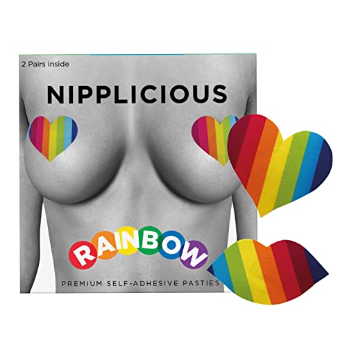 Spencer And Fleetwood Pasties Per Capezzoli Arcobaleno Reggiseno Auto-Adesivo, Etichettalia Unica Donna