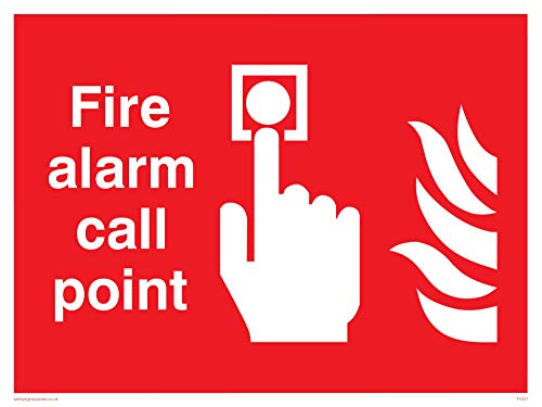 Viking Segni Fv341-A3L-Ac Sign "Fire Alarm Call Point, Composito Di Alluminio 3 Mm, 400 Mm Altezza X 300 Mm Larghezza