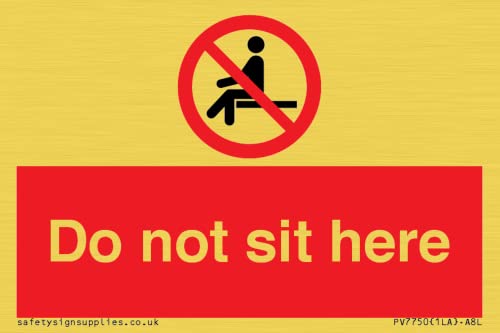 Cartello Do Not Sit Here - 75X50Mm - A8L