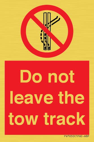 Cartello Con Scritta"Do Not Leave The Trail" (Do Not Leave The Trail), 50 X 75 Mm, A8P
